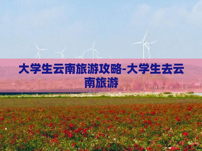 九游娱乐下载：大学生云南旅游攻略大学生去云南旅游(图8)